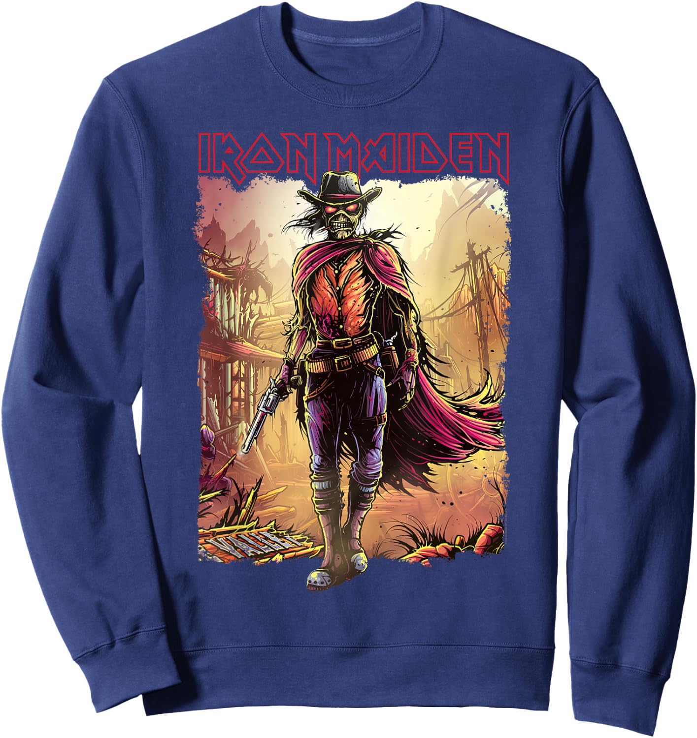 Iron Maiden - Piece of Mind Graphic Novel Stranger Navy Sweatshirt - Sweatshirt | Navy