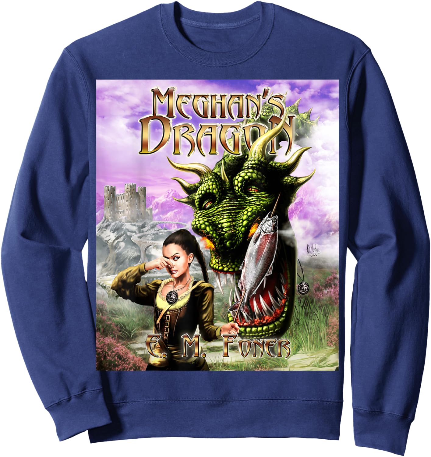 E. M. Foner Meghan's Dragon Cover Sweatshirt - Sweatshirt | Navy