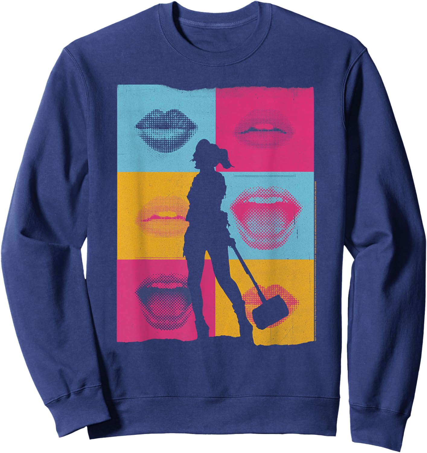 Birds of Prey Harley Quinn Lips Sweatshirt - Sweatshirt | Navy