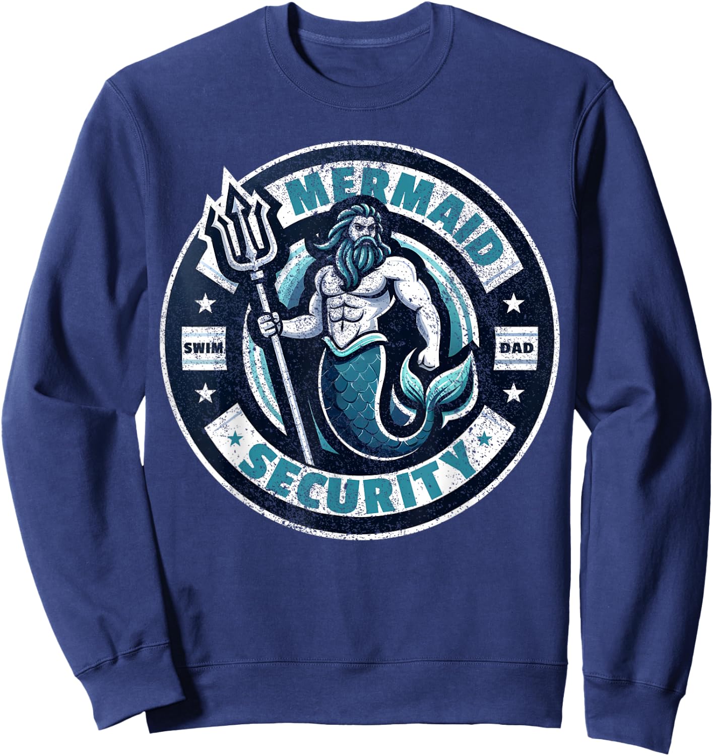 Funny Father Swimming Dad Swimmer Daughter Swim Sweatshirt - Sweatshirt | Navy