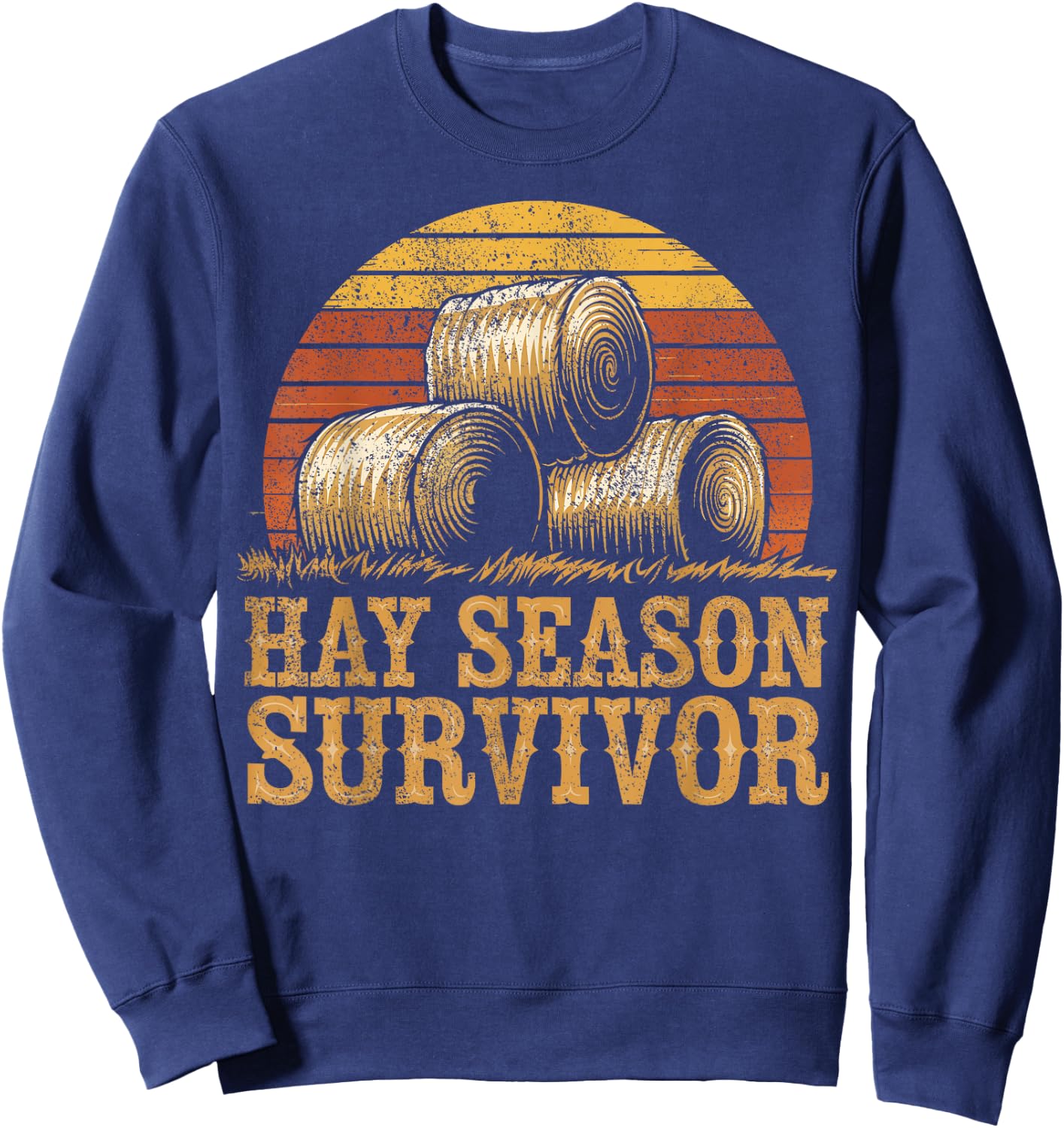 Farming Hay Season Hay Farmer Sweatshirt - Sweatshirt | Navy