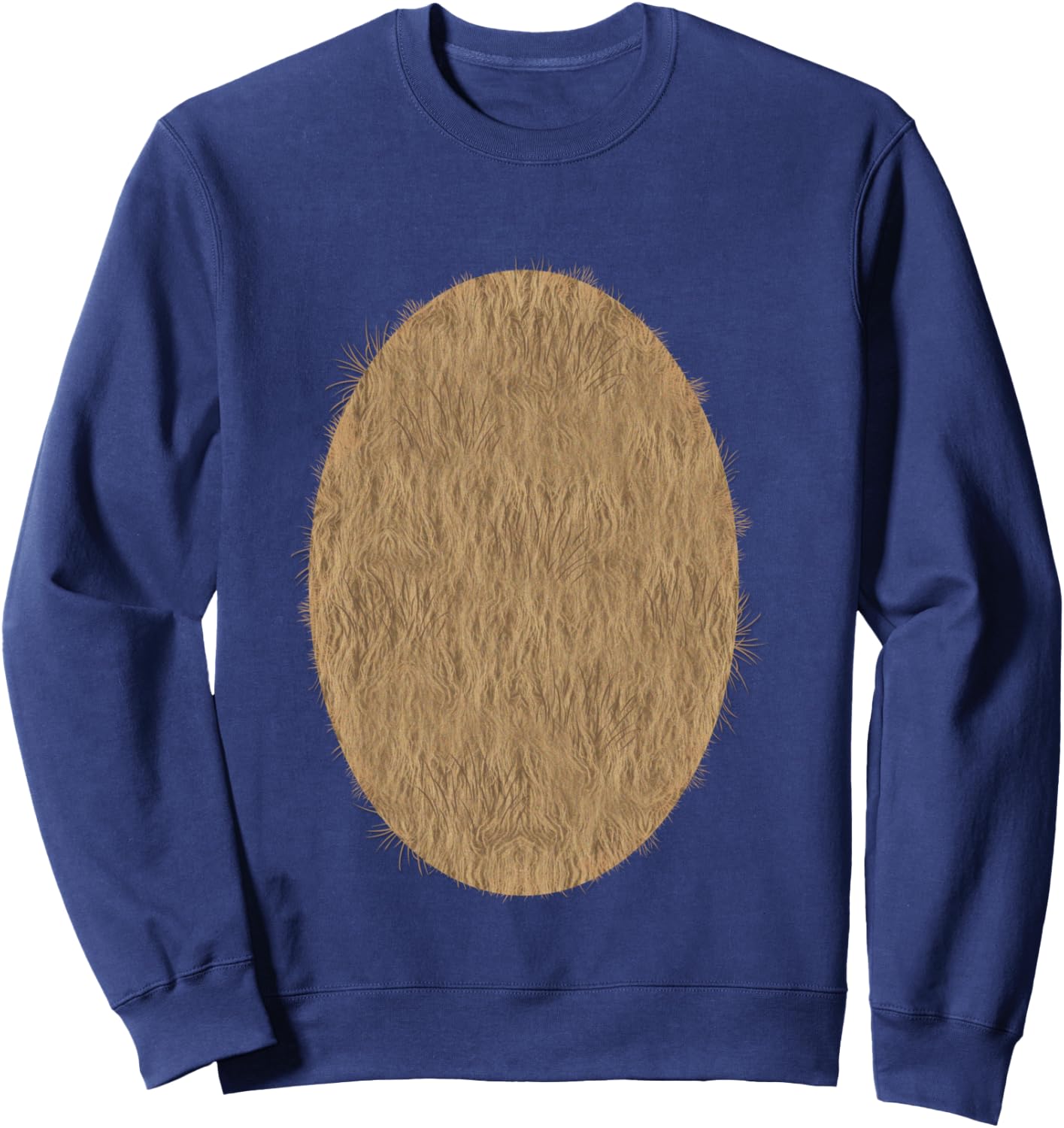 Deer Bear Fuzzy Hairy Belly Costume Sweatshirt - Sweatshirt | Navy