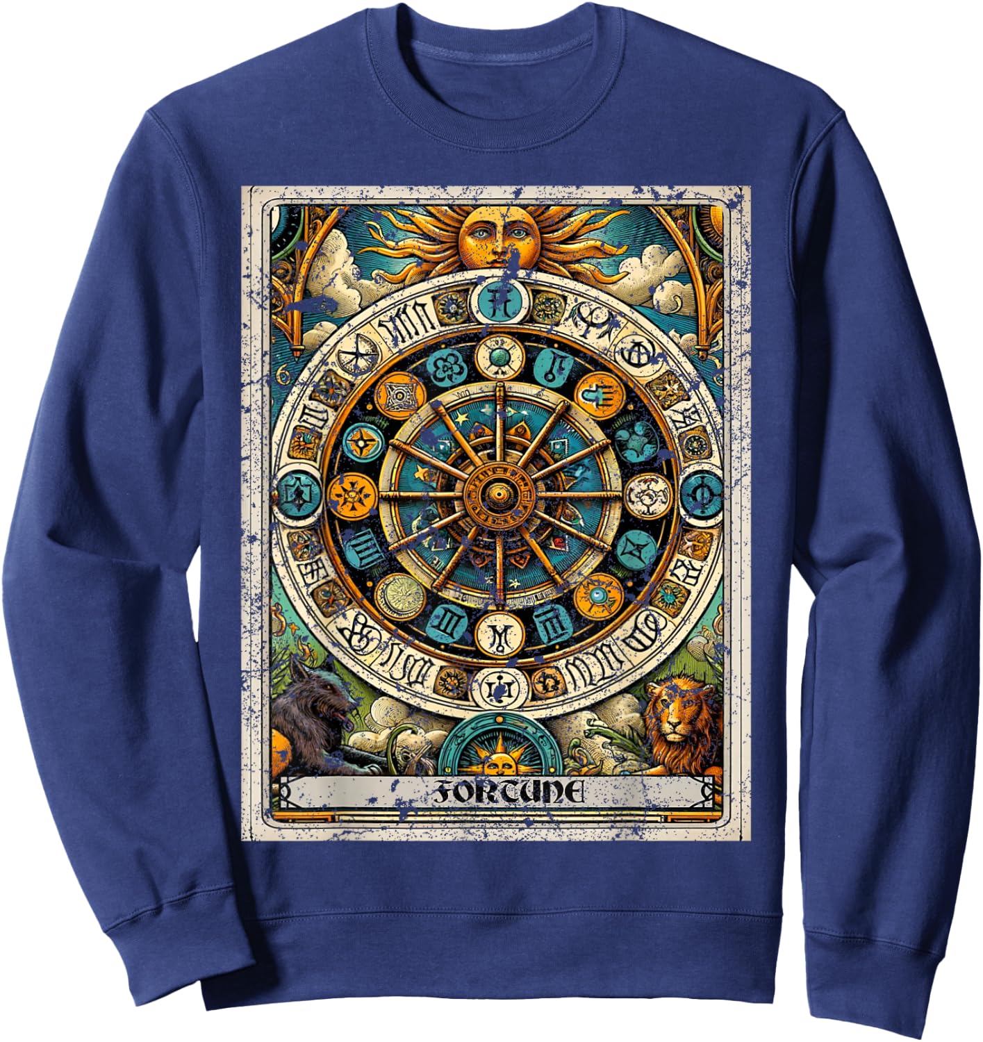 Tarot Card The World Sweatshirt - Sweatshirt | Navy