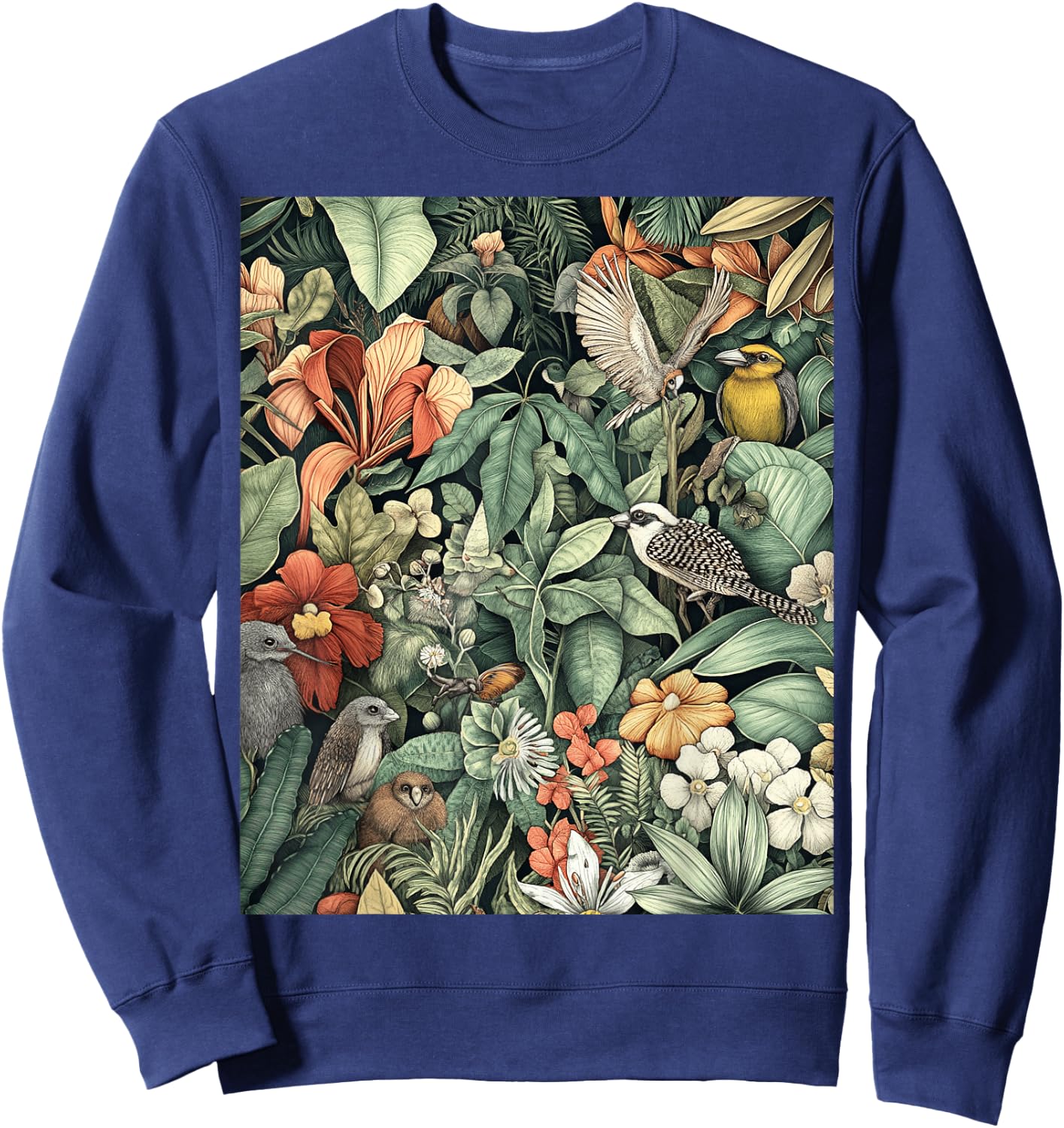 Botanical Illustrations for Nature Lovers Sweatshirt - Sweatshirt | Navy