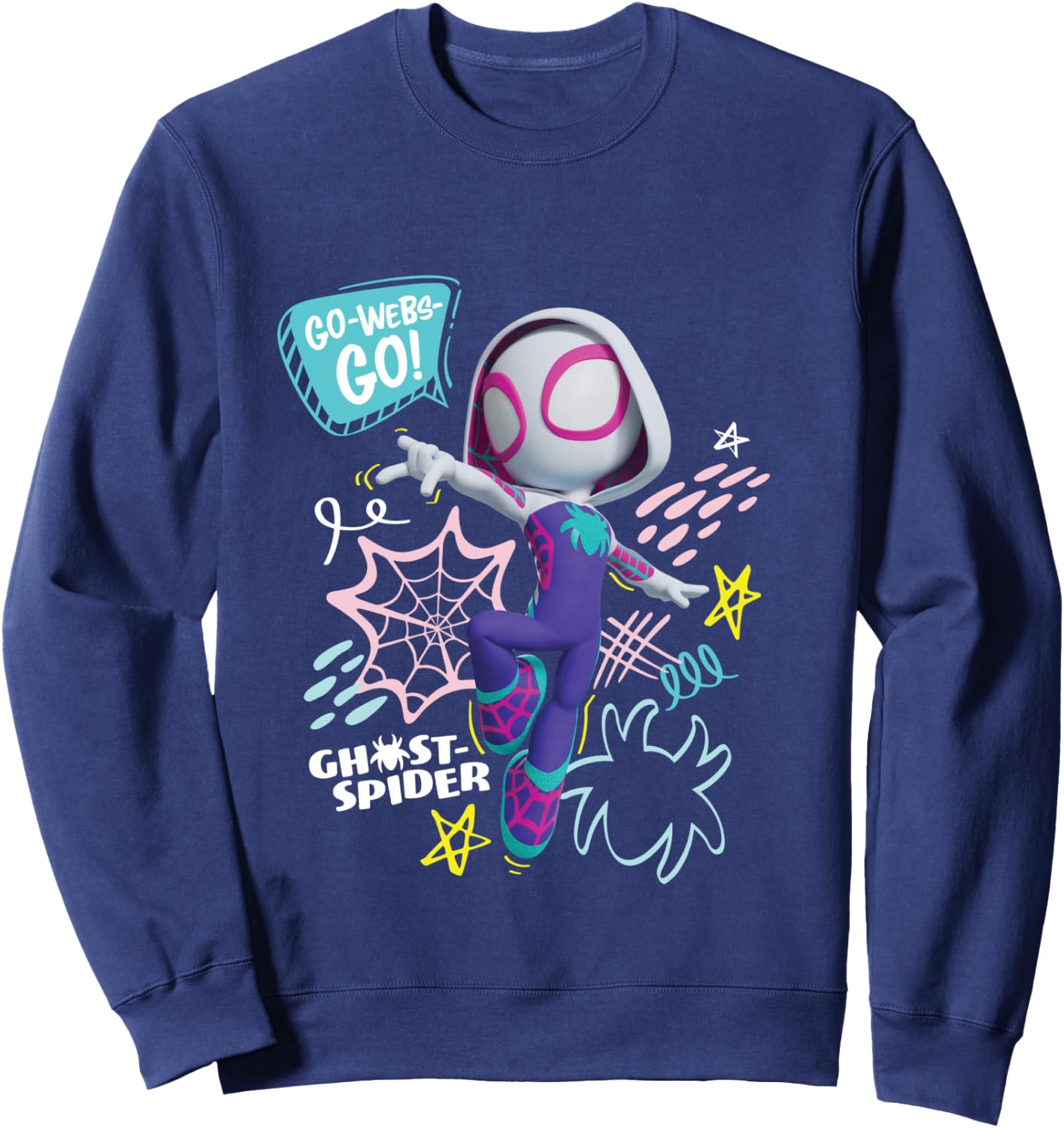 Marvel Spidey and His Amazing Friends Ghost-Spider Go Webs! Sweatshirt - Sweatshirt | Navy