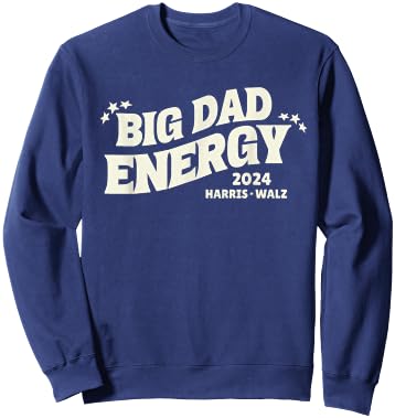 Big Dad Energy Tim Walz Waltz 2024 Sweatshirt - Sweatshirt | Navy