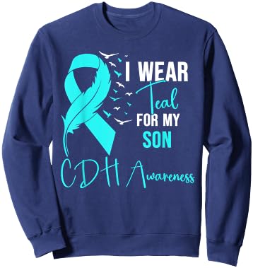 CDH Awareness I Wear Teal for My Son Sweatshirt - Sweatshirt | Navy