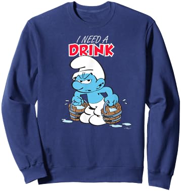 The Smurfs I Need A Drink Sweatshirt - Sweatshirt | Navy