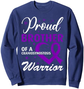 Proud Brother of a Craniosynostosis Warrior Sweatshirt - Sweatshirt | Navy