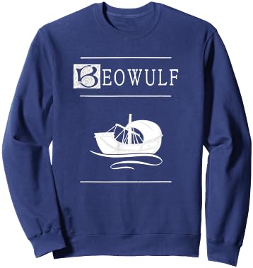 Beowulf and The Viking Ship Sweatshirt - Sweatshirt | Navy