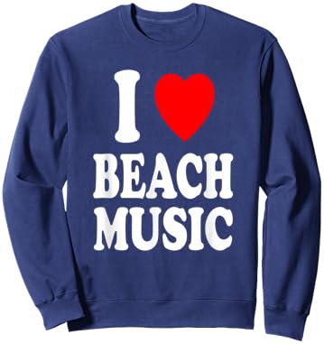 I Heart (Love) Beach Music Sweatshirt - Sweatshirt | Navy