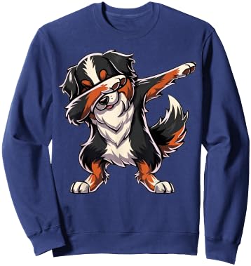 Dabbing Bernese Mountain Dab Dance Dog Lover Gifts Sweatshirt - Sweatshirt | Navy