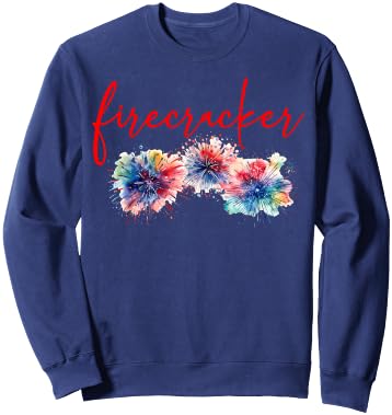 Firecracker 4th of July Women Sweatshirt - Sweatshirt | Navy