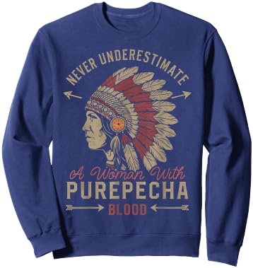 Indigenous People Mexico Native American Purepecha Tribe Sweatshirt - Sweatshirt | Navy
