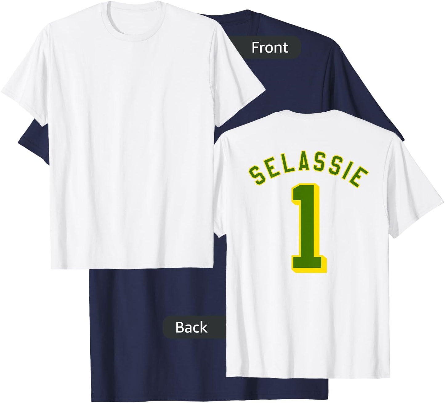 Haile Selassie 1st Jersey Jah Ras Tafari Roots Reggae Rasta T-Shirt - T-Shirt | Navy