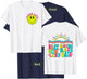 Boat Waves Sun Rays Lake Days Retro Summer vacation on Back T-Shirt - T-Shirt | Navy