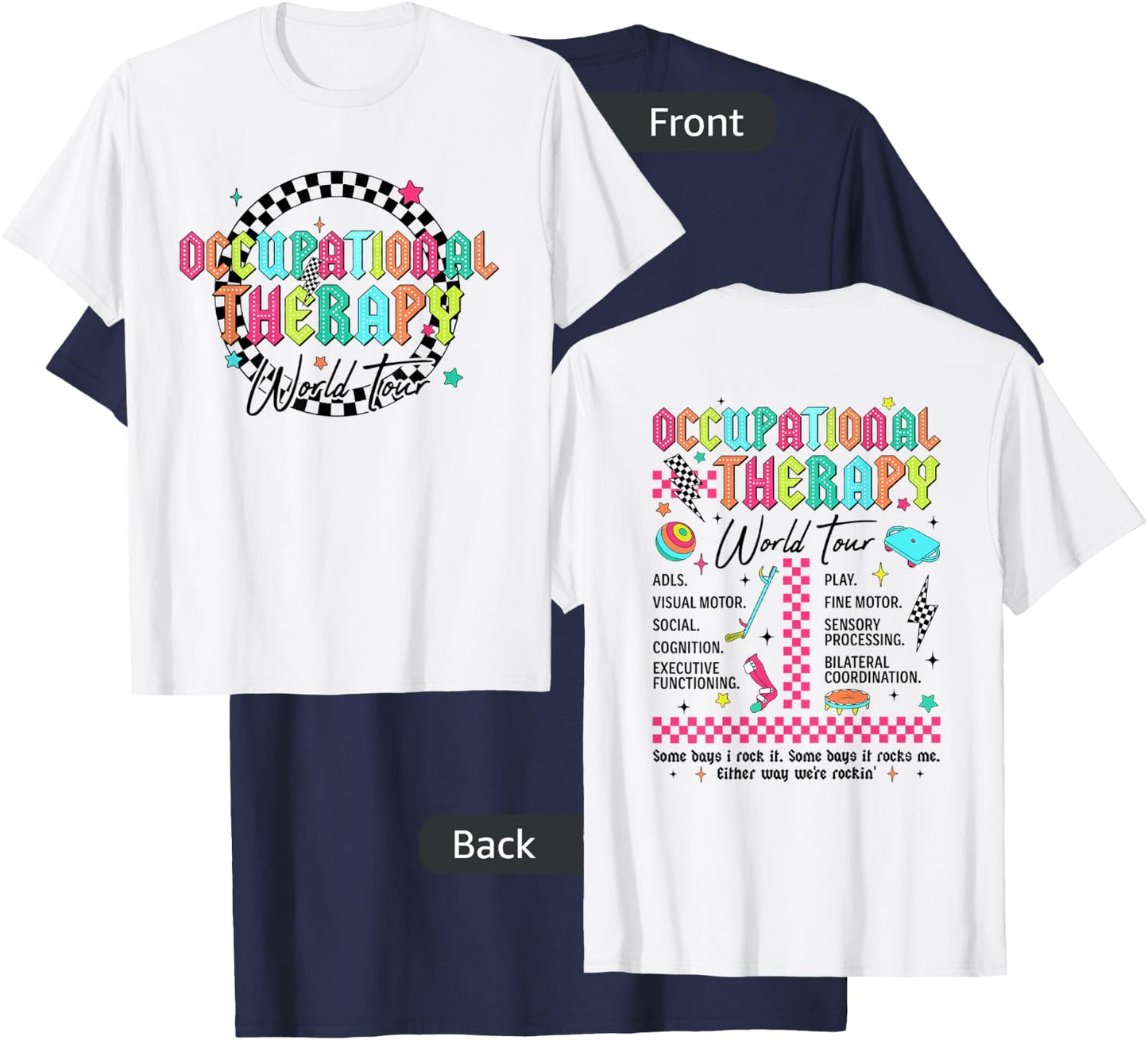 Occupational Therapy World Tour New OT Squad COTA OTA T-Shirt - T-Shirt | Navy