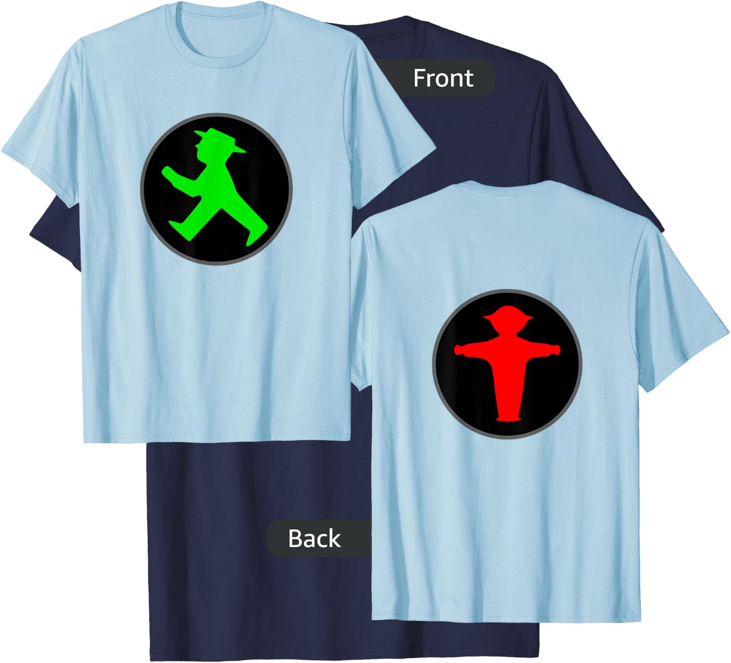 B-Shirt Men's Classic Fit X-Small Blue Ampelmnnchen T-Shirt - T-Shirt | Navy