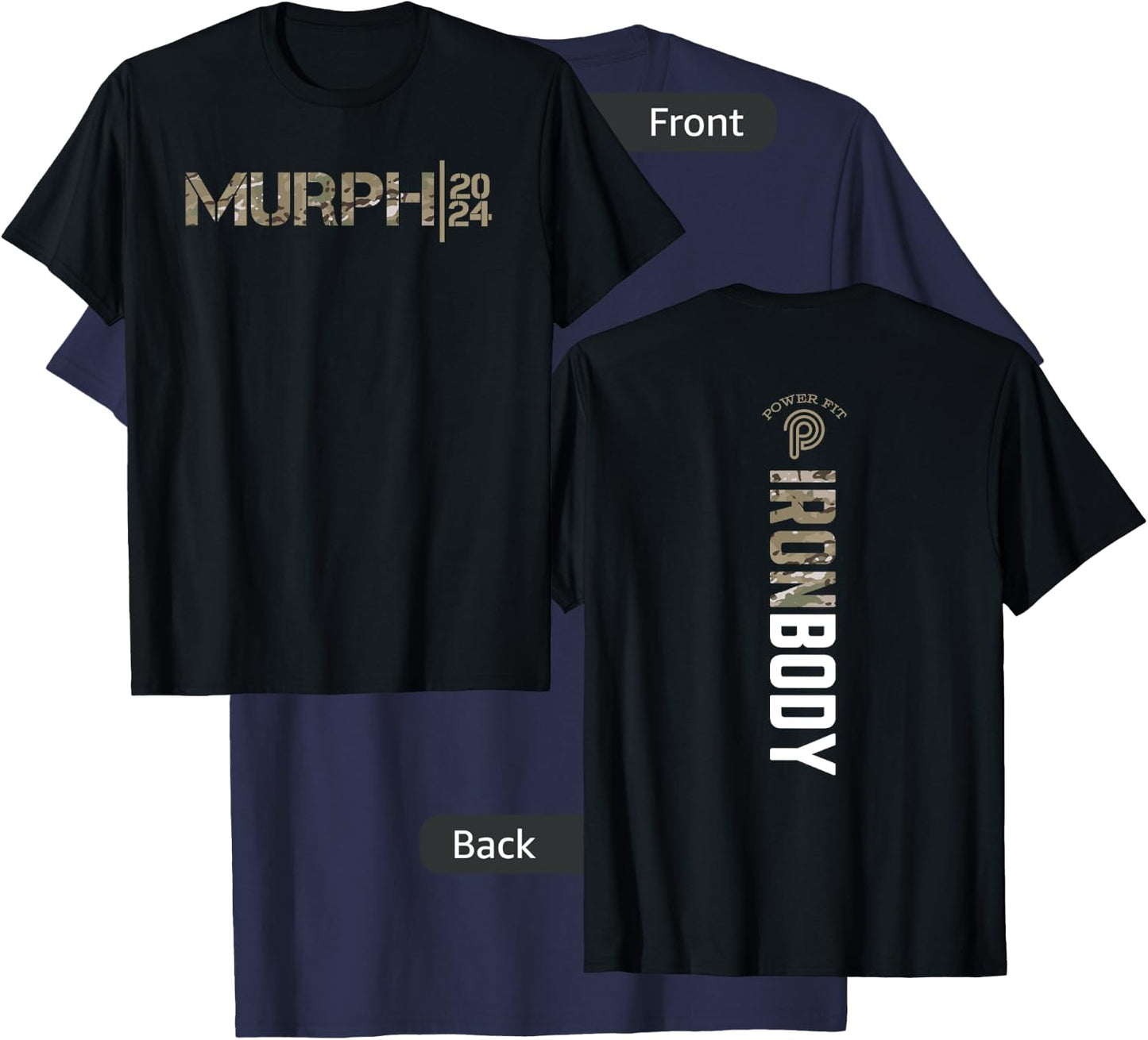 Murph Iron Body Amarillo Camo Dark T-Shirt - T-Shirt | Navy