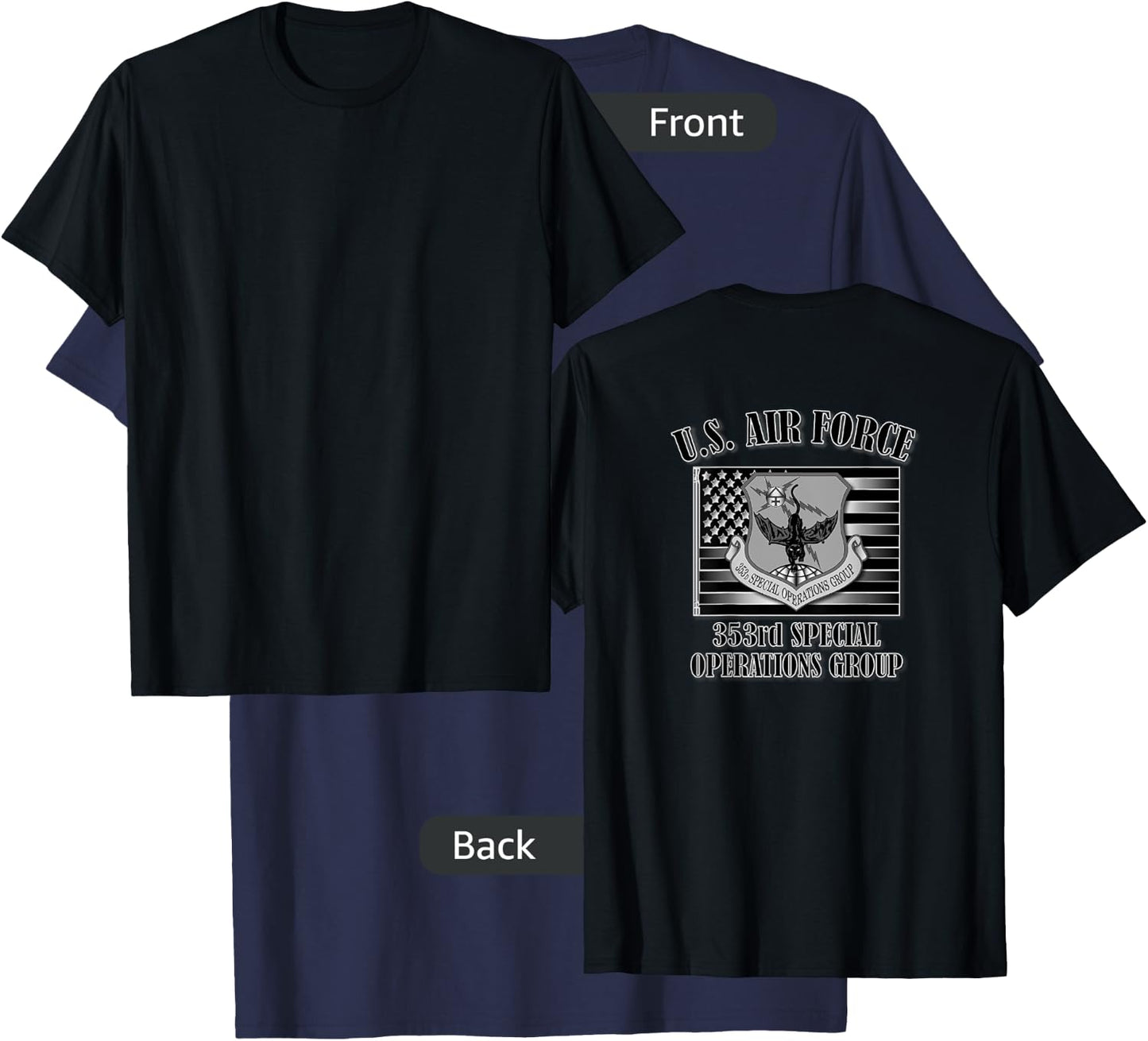 U.S. Air Force 353rd Special Operations Group (Back Design) T-Shirt - T-Shirt | Navy