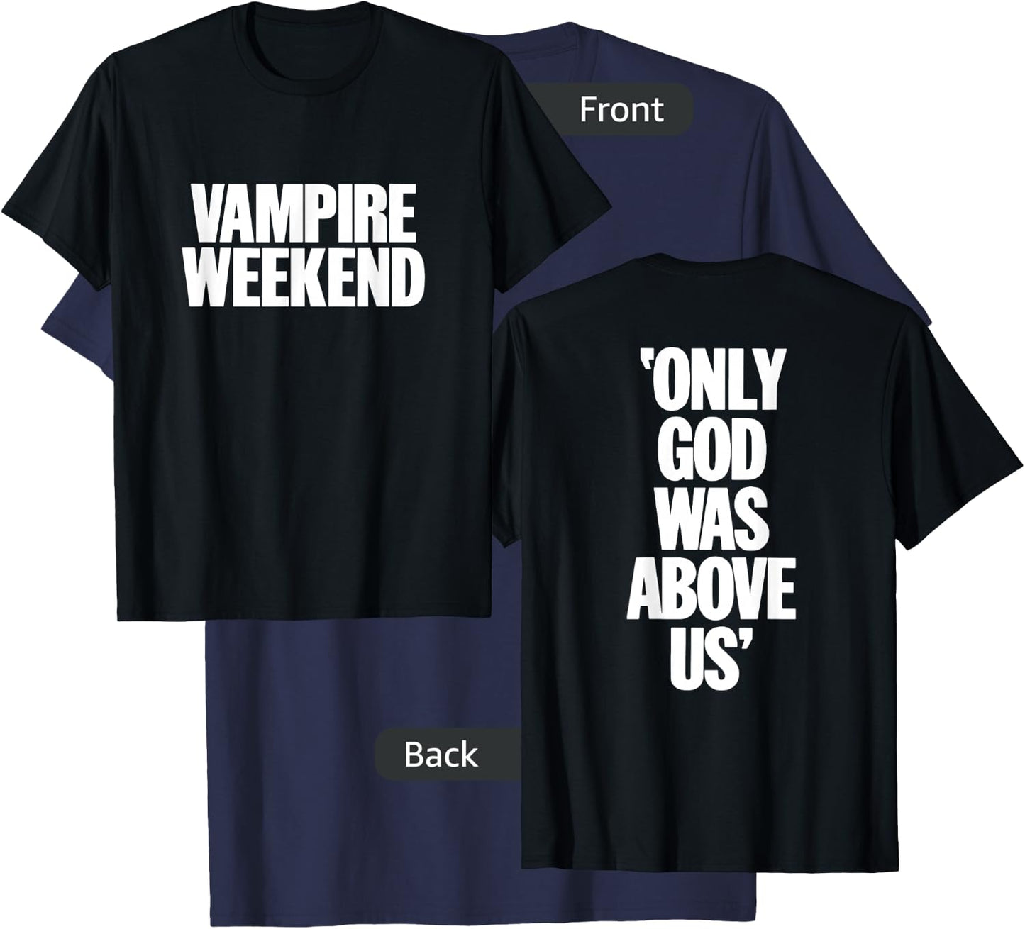 Only God Was Above Us Black T-Shirt - T-Shirt | Navy