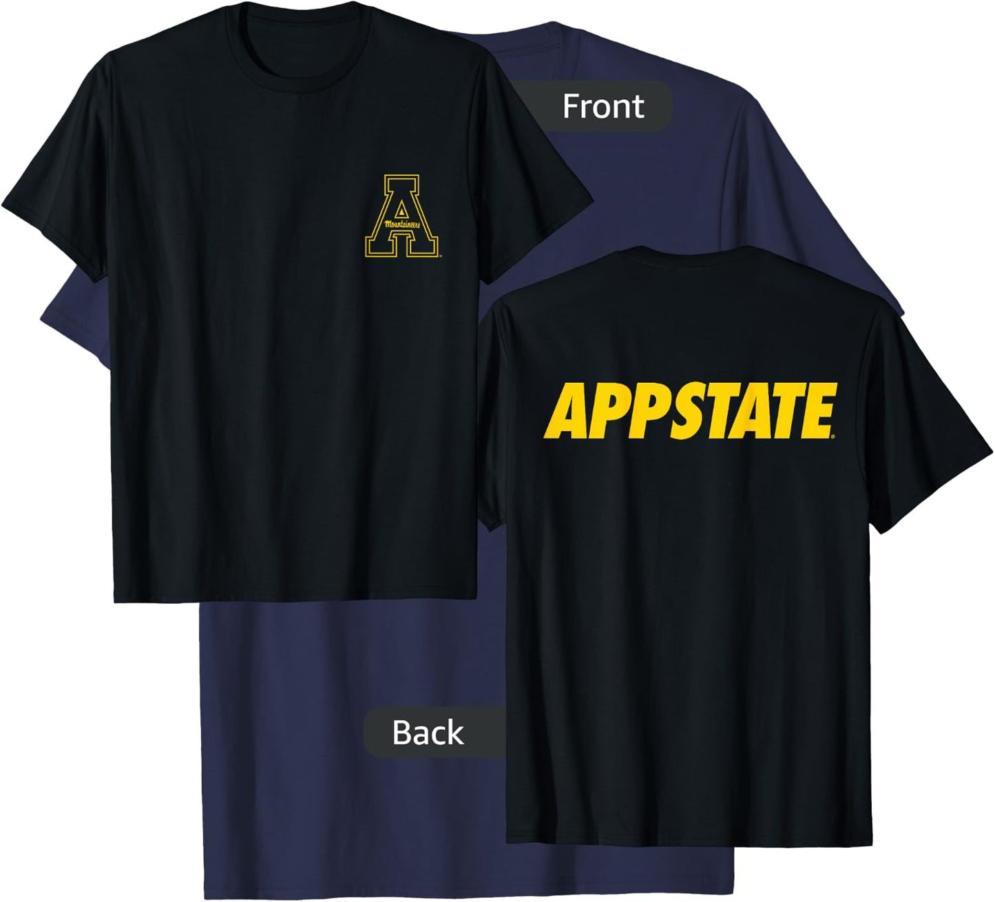 App State Mountaineers | Official NCAA | T1APPSP01 T-Shirt - T-Shirt | Navy