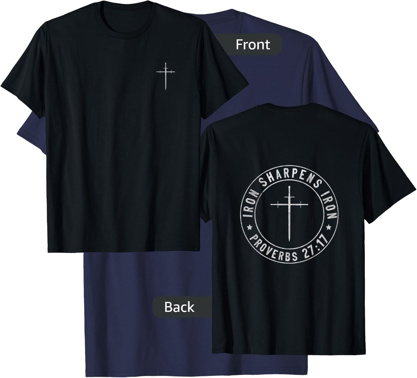 Iron Sharpens Iron T-Shirt - T-Shirt | Navy