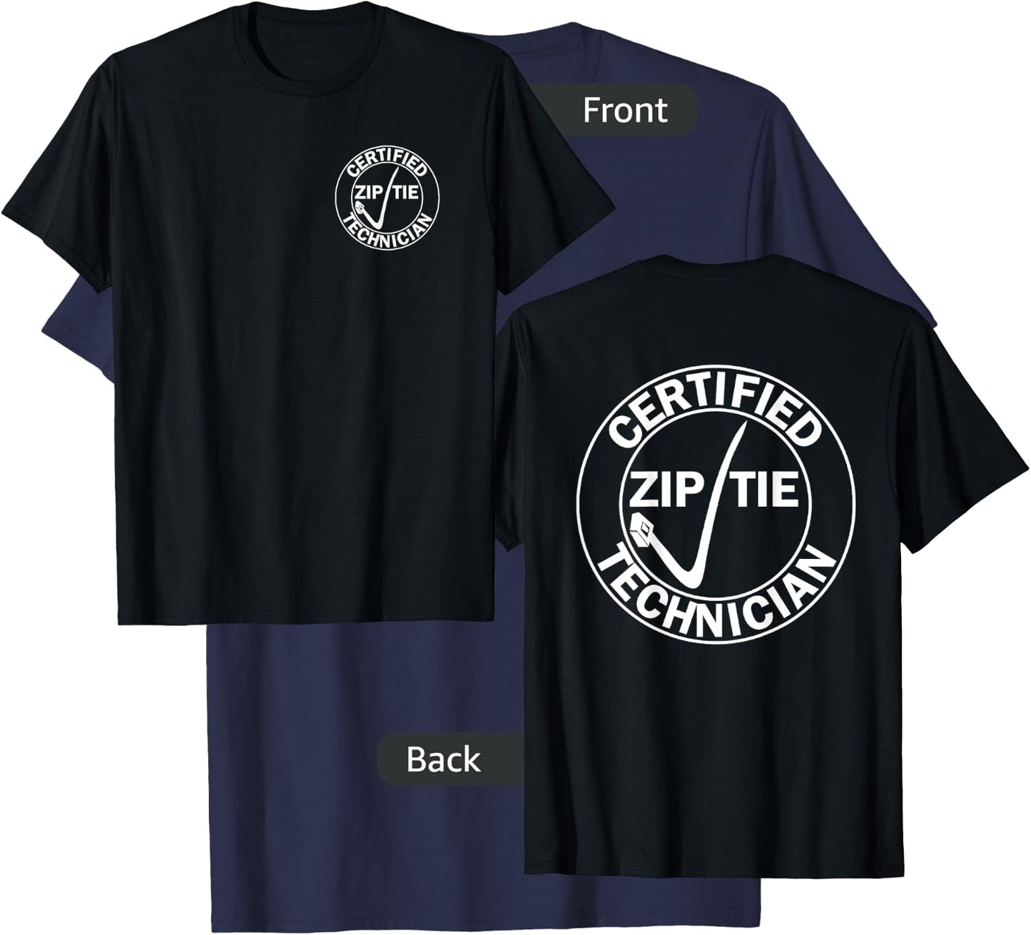 Men's Drifter - Certified zip tie technician XL Navy T-Shirt - T-Shirt | Navy