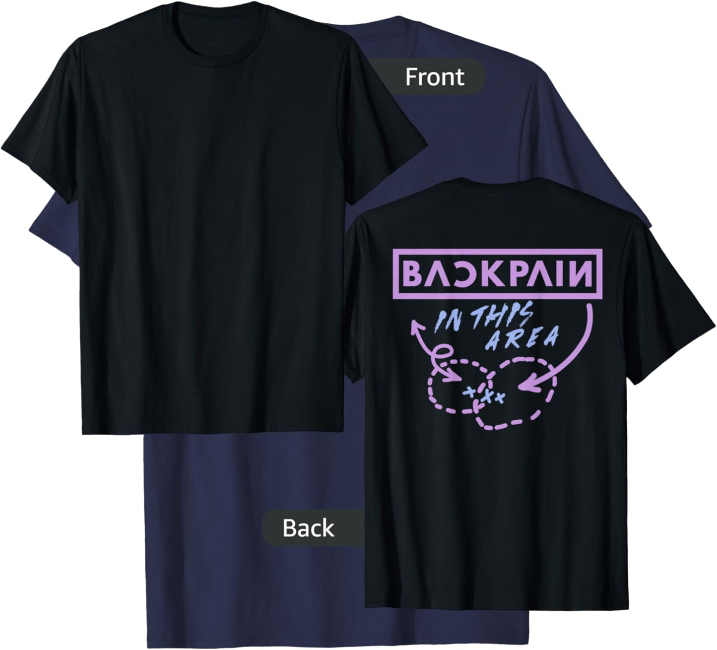 Back Pain In This Area (on back) T-Shirt - T-Shirt | Navy