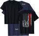 American USA Flag Ironworker Design On Back Vintage Novelty T-Shirt - T-Shirt | Navy
