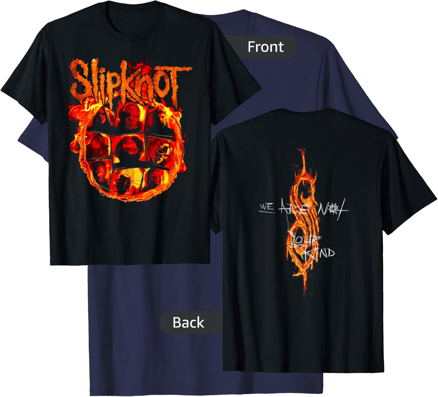 Slipknot Official We Are Not Your Kind Flames T-Shirt - T-Shirt | Navy
