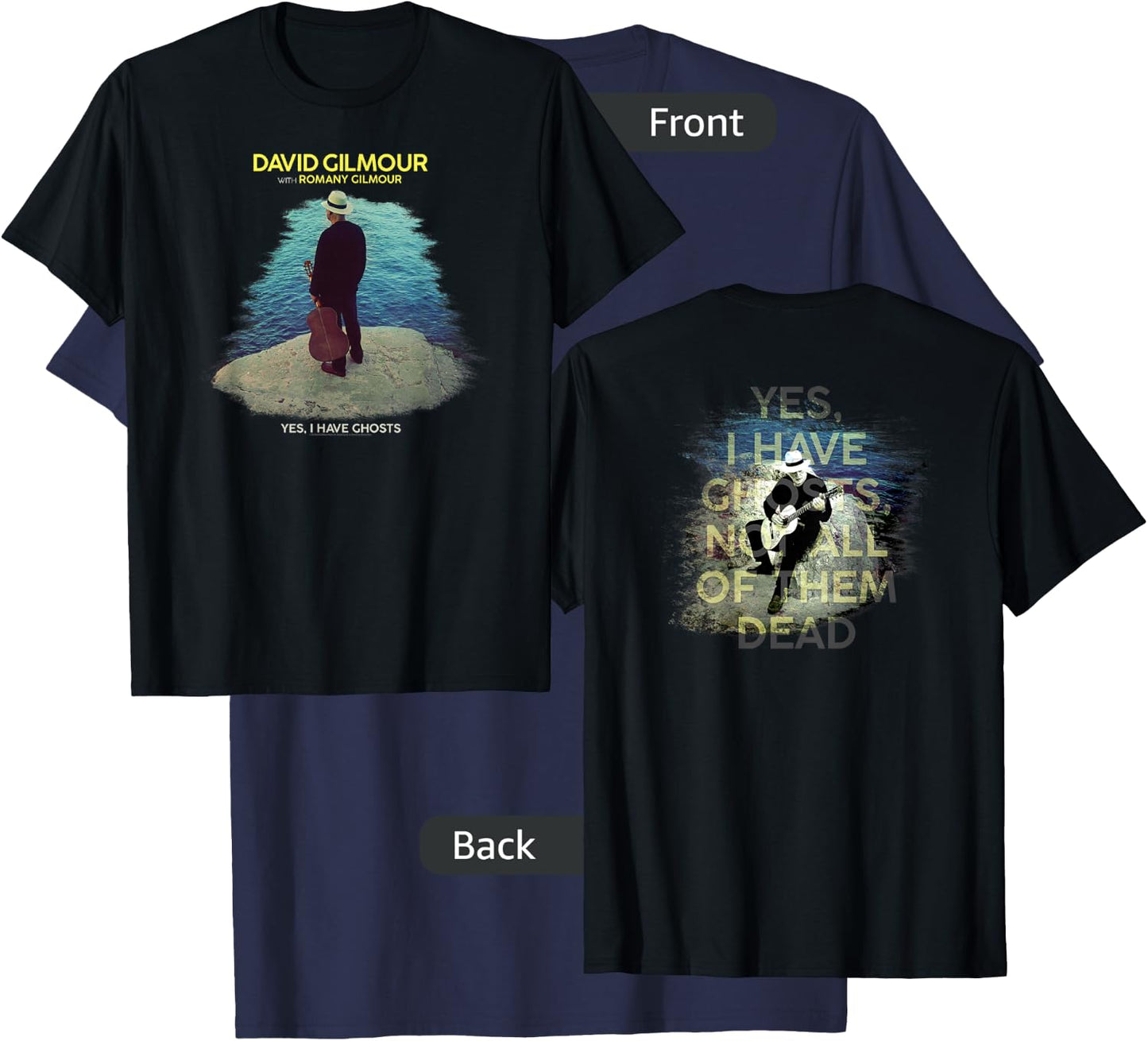 David Gilmour Yes I Have Ghosts T-Shirt - T-Shirt | Navy