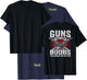 Guns Are Like Boobs Bigger - Funny Gun Joke - ON BACK T-Shirt - T-Shirt | Navy