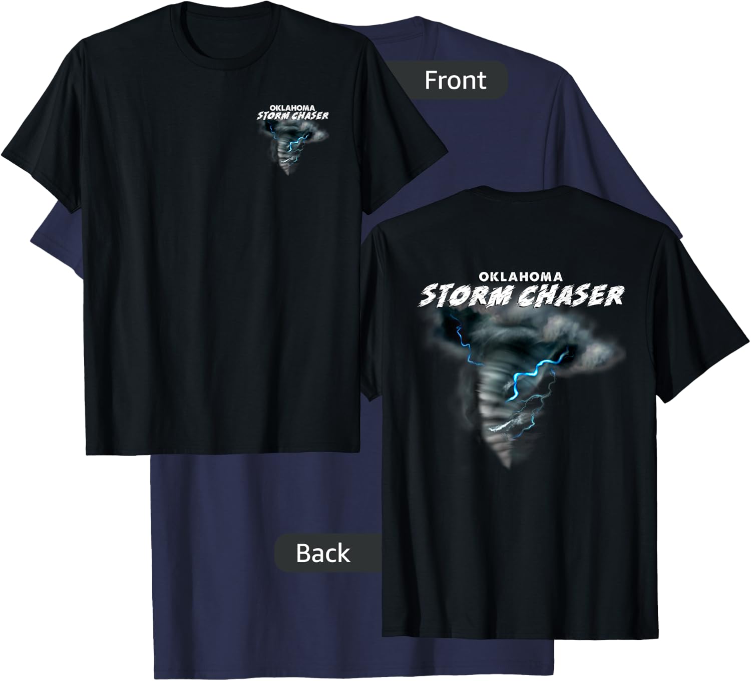 Oklahoma Storm Chaser Severe Weather Tornado Chasing T-Shirt - T-Shirt | Navy