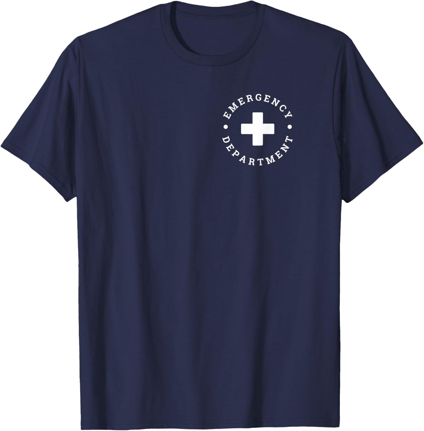 Emergency Department ER Trauma Front and Back Design T-Shirt - T-Shirt | Navy