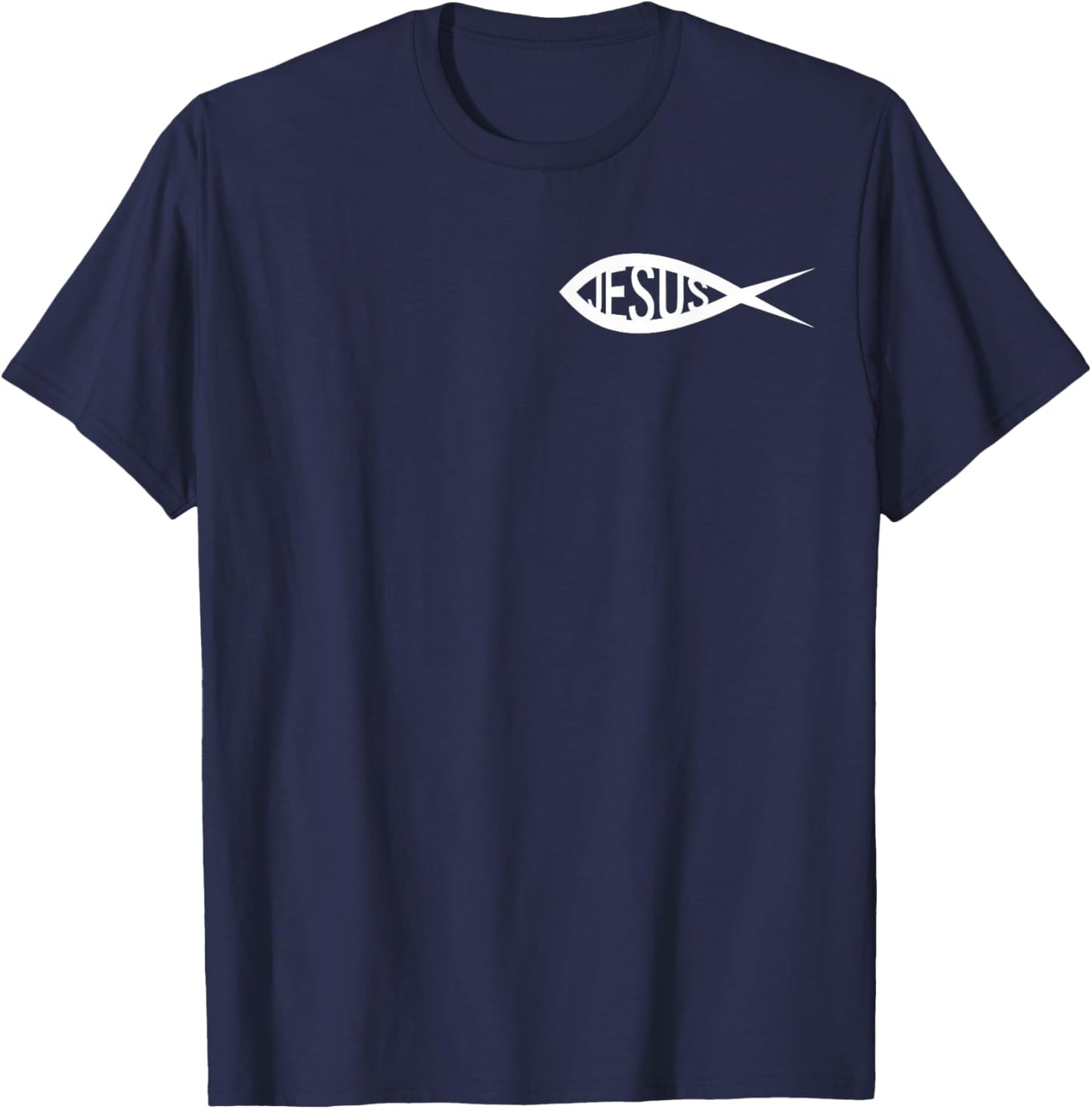 Ichthys Baptism Sign The Jesus Fish Christian Babtized T-Shirt - T-Shirt | Navy