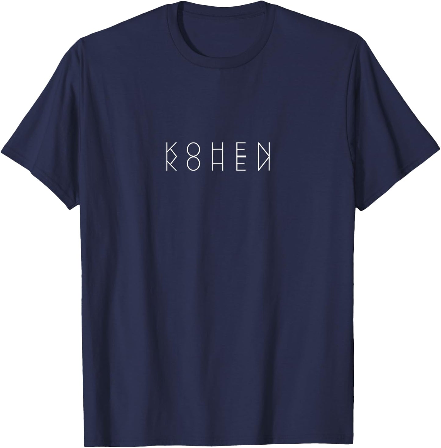 Kohen Reflections - Personalized Mirrored First Name Art T-Shirt - T-Shirt | Navy