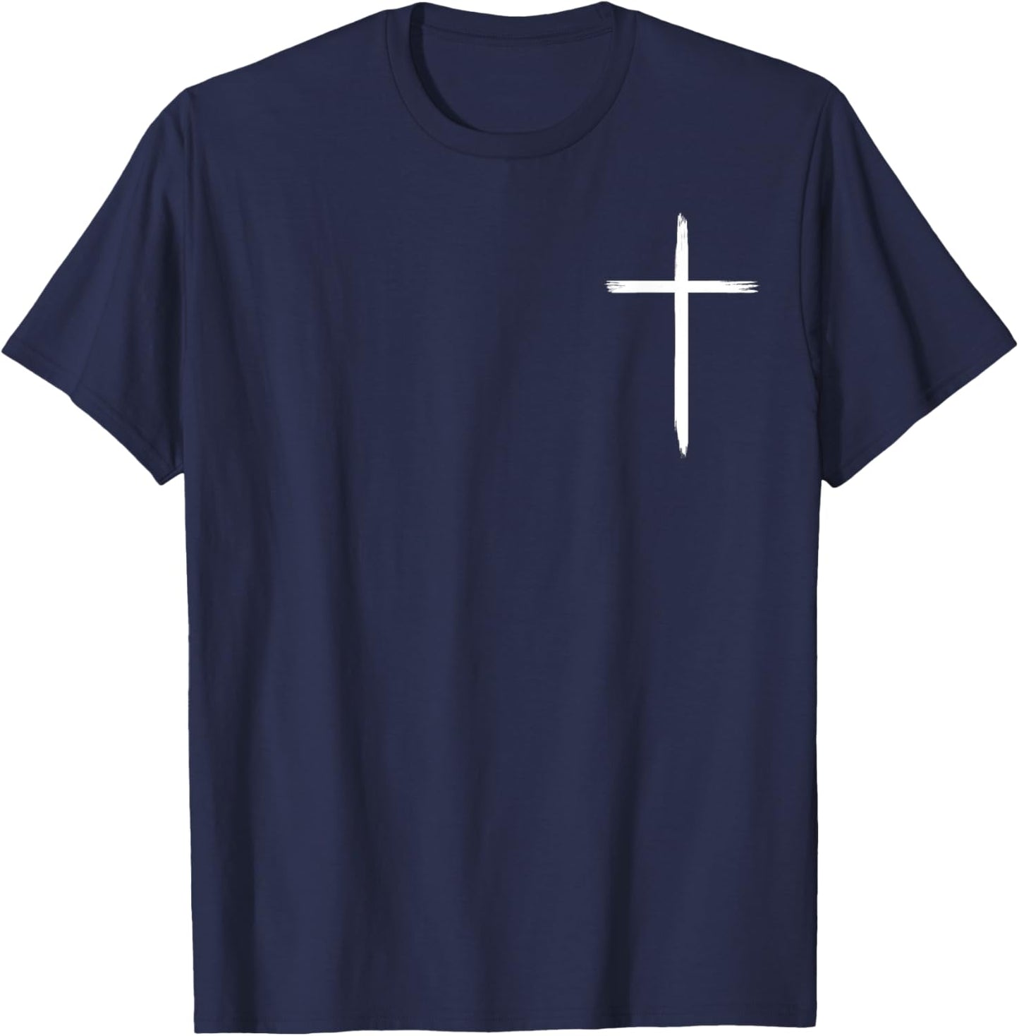 Christian Cross Christians Men Women Jesus Christ Minimal T-Shirt - T-Shirt | Navy