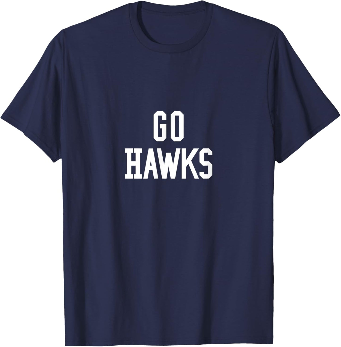 Go Hawks | High School T-Shirt - T-Shirt | Navy