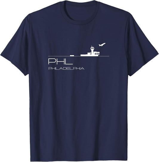 Philadelphia Airport Code Souvenir Gift PHL T-Shirt - T-Shirt | Navy