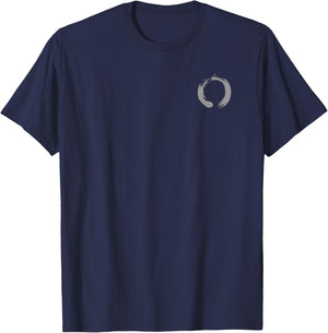 Japanese Calligraphy Zen Symbol Yoga T-Shirt - T-Shirt | Navy
