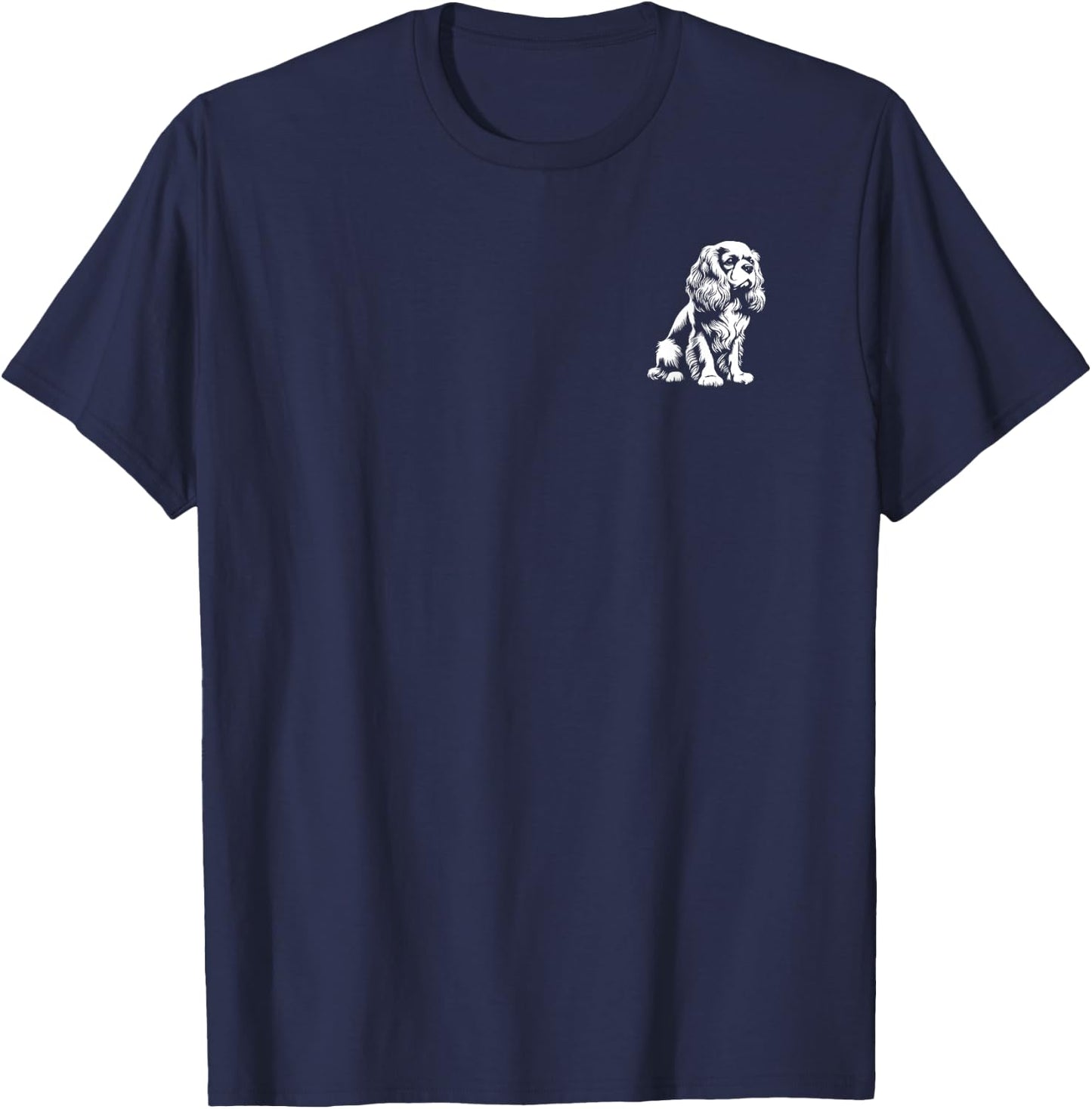 Dog Dad Mom Lover - Monochromatic Cavalier T-Shirt - T-Shirt | Navy