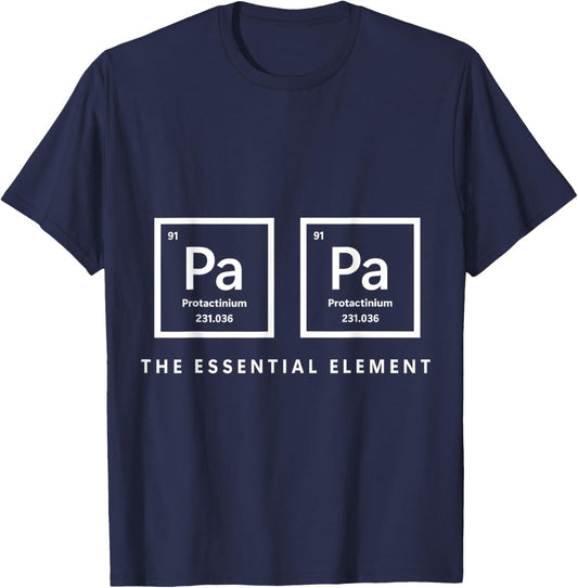 Periodic Table Present for dads, PaPa The Essential Element T-Shirt - T-Shirt | Navy