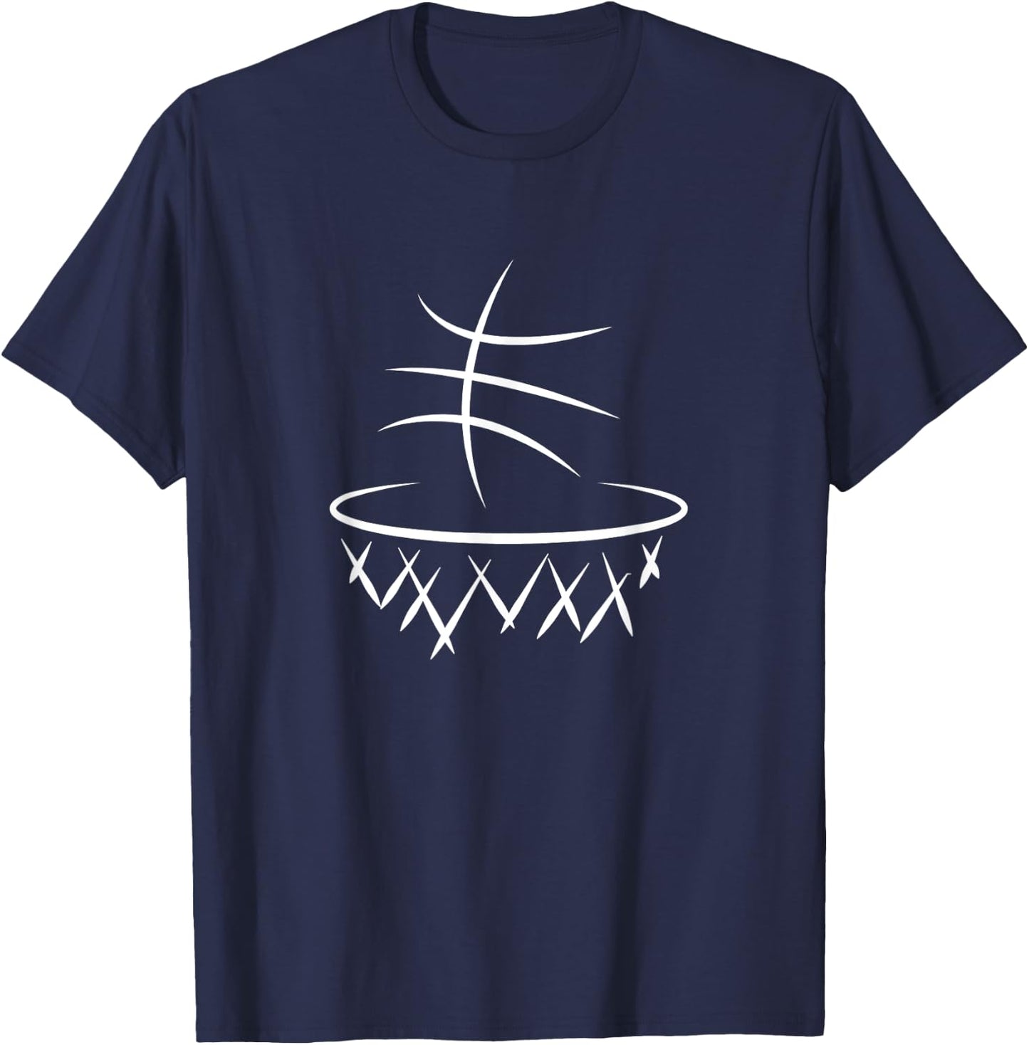 Graphic Basketball T-Shirt - T-Shirt | Navy