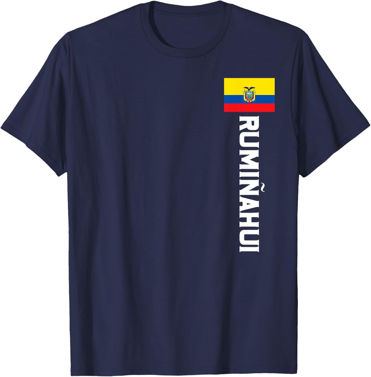 Rumiñahui Ecuador Flag Emblem Escudo Bandera T-Shirt - T-Shirt | Navy