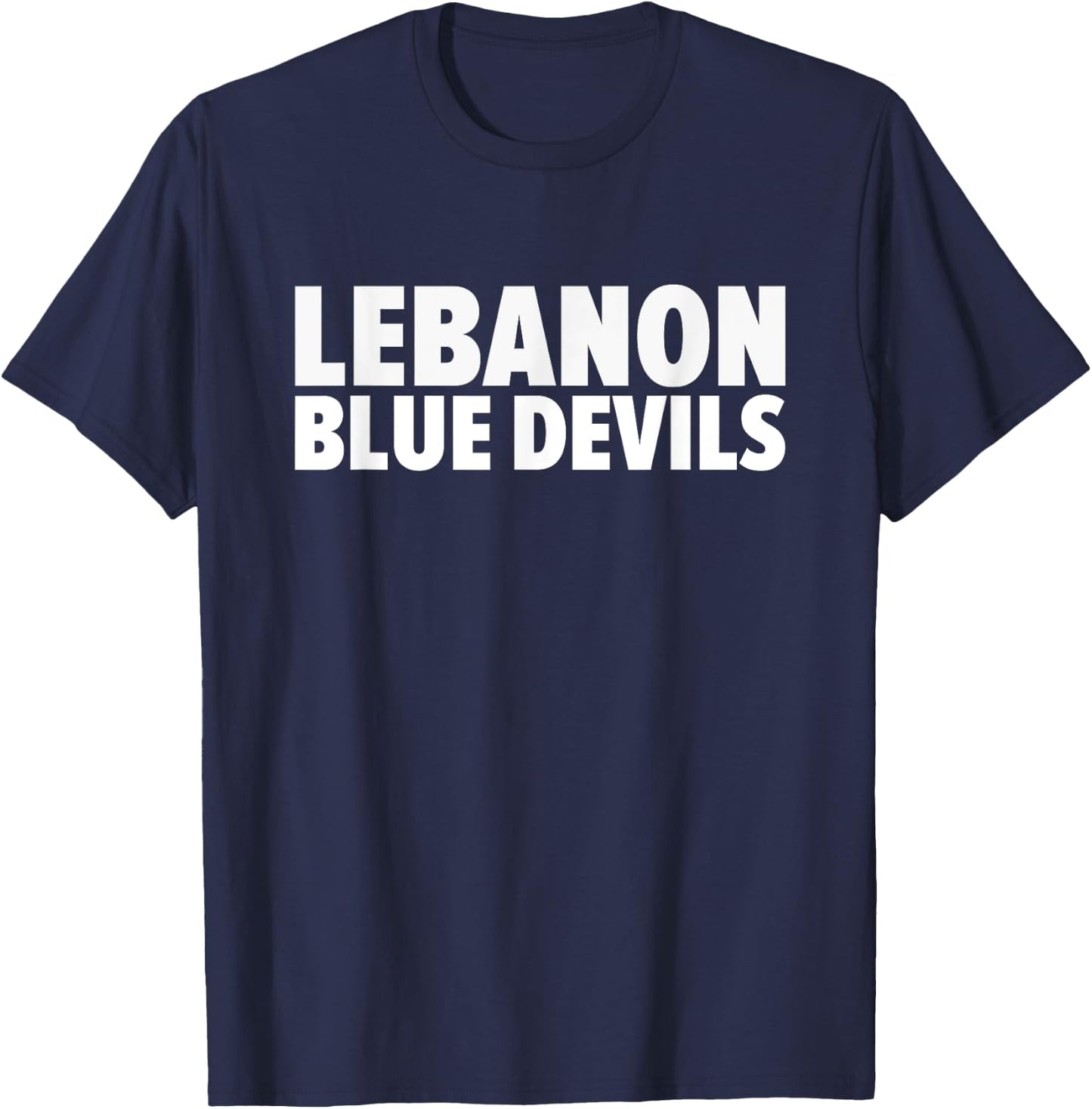 Lebanon Blue Devils Bold T-Shirt - T-Shirt | Navy