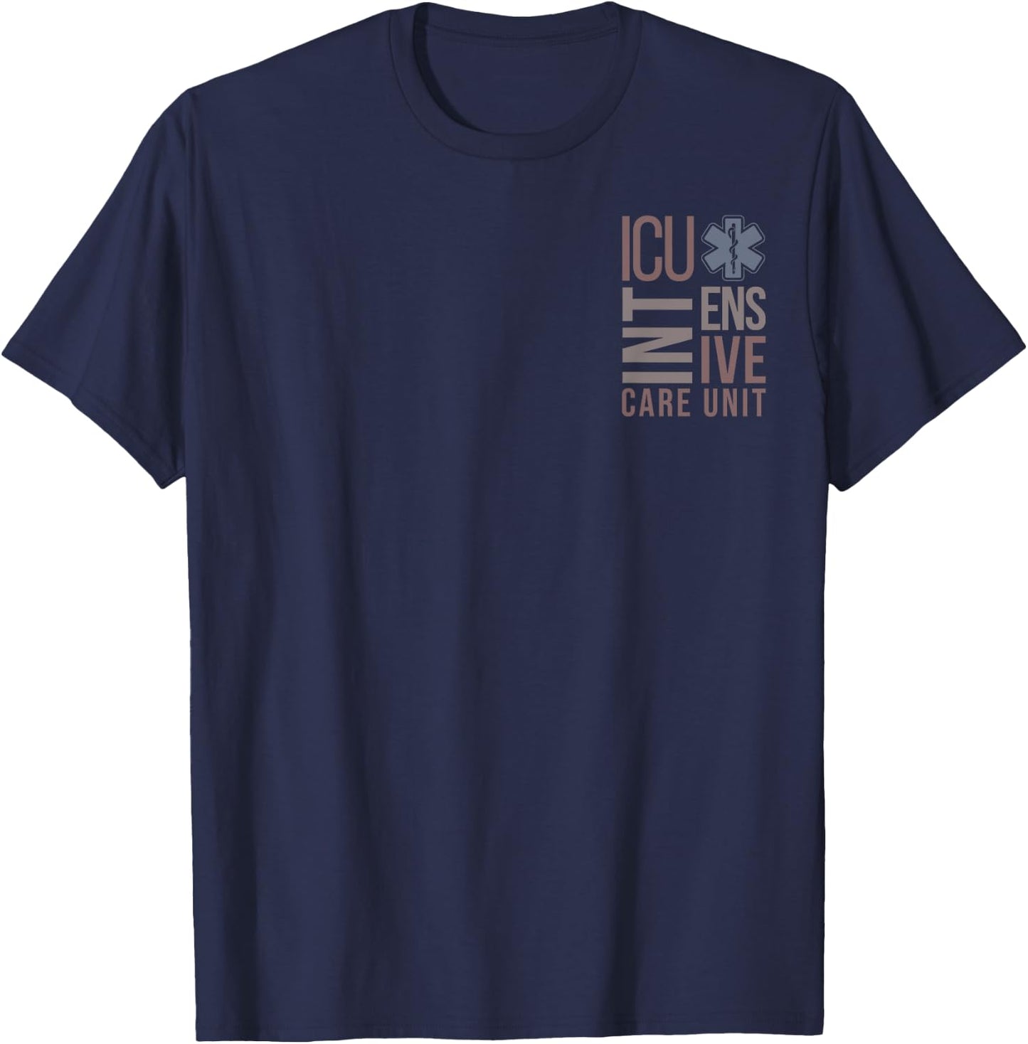 ICU Registered Nurse Intensive Care Unit RN Staff ICU Nurse T-Shirt - T-Shirt | Navy