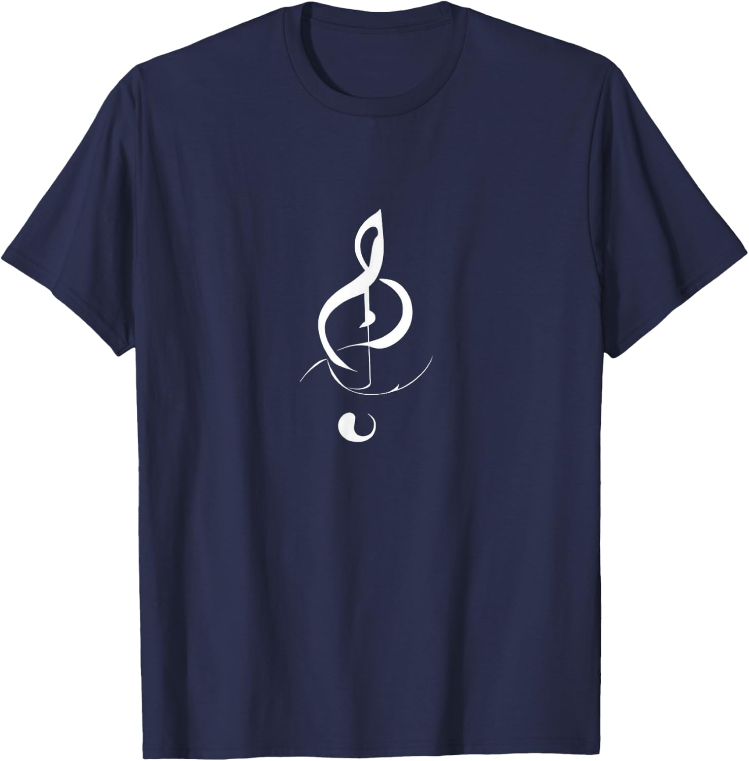 Minimalist Music Note: Elegant Melody Theme for Music Lovers T-Shirt - T-Shirt | Navy