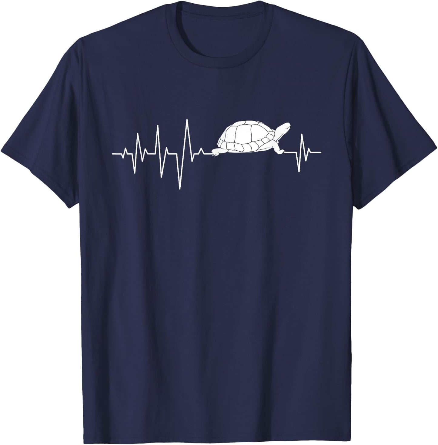 Heartbeat Turtle - Ocean Animal Cute Tortoise T-Shirt - T-Shirt | Navy