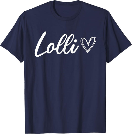 Lolli for Grandma Grandmother Announcement T-Shirt - T-Shirt | Navy